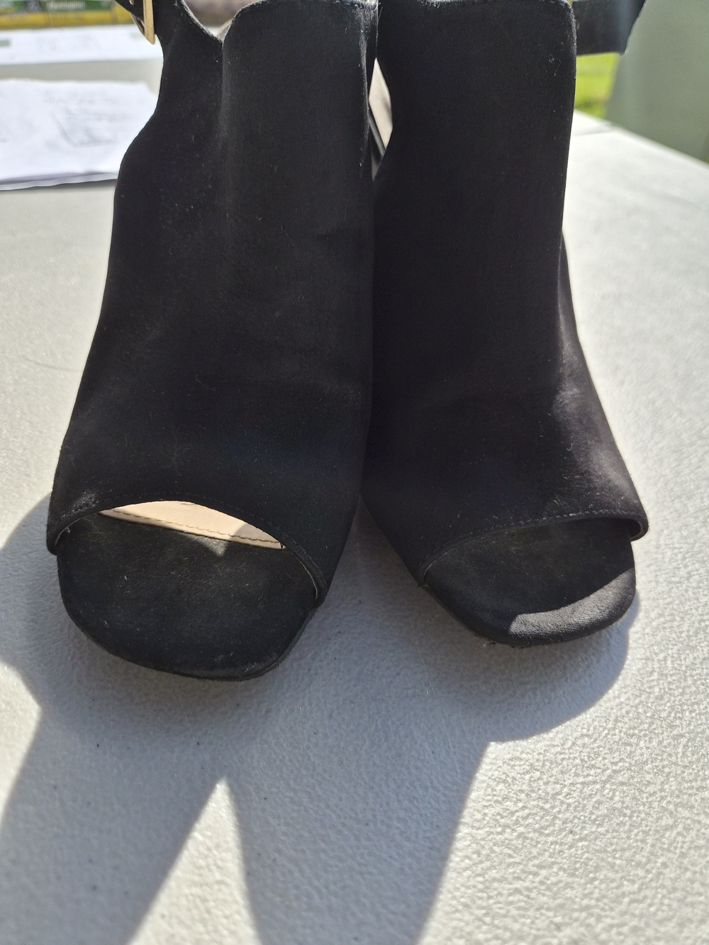 Wild Diva Longe Black Open-Toe Women's Booties